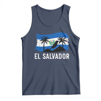 El Salvador Flag Tank Top Salvadoran Pride Torogoz Bird Palm Tree Volcano - Wonder Print Shop