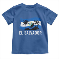 El Salvador Flag Toddler T Shirt Salvadoran Pride Torogoz Bird Palm Tree Volcano - Wonder Print Shop