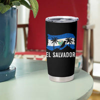 El Salvador Flag Tumbler Cup Salvadoran Pride Torogoz Bird Palm Tree Volcano - Wonder Print Shop