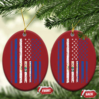 Salvadoran America Flag Christmas Ornament El Salvador USA Patriotic - Wonder Print Shop