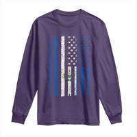 Salvadoran America Flag Long Sleeve Shirt El Salvador USA Patriotic - Wonder Print Shop
