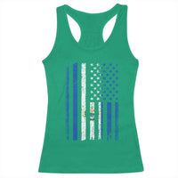 Salvadoran America Flag Racerback Tank Top El Salvador USA Patriotic - Wonder Print Shop