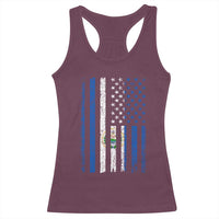 Salvadoran America Flag Racerback Tank Top El Salvador USA Patriotic - Wonder Print Shop