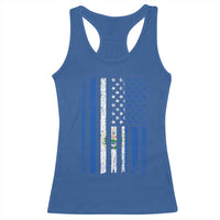 Salvadoran America Flag Racerback Tank Top El Salvador USA Patriotic - Wonder Print Shop