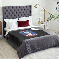 El Salvador American Flag Throw Blanket Distressed Grunge USA Salvadoran Pride - Wonder Print Shop