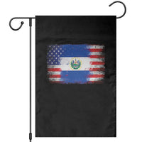 El Salvador American Flag Garden Flag Distressed Grunge USA Salvadoran Pride - Wonder Print Shop