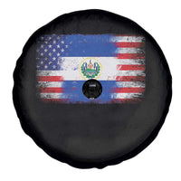El Salvador American Flag Spare Tire Cover Distressed Grunge USA Salvadoran Pride - Wonder Print Shop