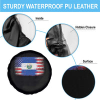 El Salvador American Flag Spare Tire Cover Distressed Grunge USA Salvadoran Pride - Wonder Print Shop