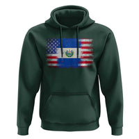 El Salvador American Flag Hoodie Distressed Grunge USA Salvadoran Pride - Wonder Print Shop
