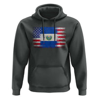 El Salvador American Flag Hoodie Distressed Grunge USA Salvadoran Pride - Wonder Print Shop