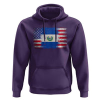 El Salvador American Flag Hoodie Distressed Grunge USA Salvadoran Pride - Wonder Print Shop