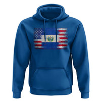 El Salvador American Flag Hoodie Distressed Grunge USA Salvadoran Pride - Wonder Print Shop