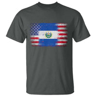 El Salvador American Flag T Shirt Distressed Grunge USA Salvadoran Pride - Wonder Print Shop