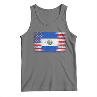 El Salvador American Flag Tank Top Distressed Grunge USA Salvadoran Pride - Wonder Print Shop
