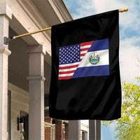 El Salvador American Flag Garden Flag Salvadoran USA Pride Heritage Roots - Wonder Print Shop