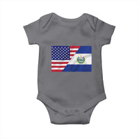 El Salvador American Flag Baby Onesie Salvadoran USA Pride Heritage Roots - Wonder Print Shop