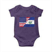 El Salvador American Flag Baby Onesie Salvadoran USA Pride Heritage Roots - Wonder Print Shop