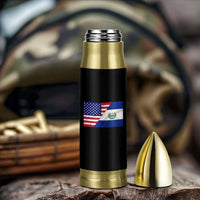 El Salvador American Flag Bullet Tumbler Salvadoran USA Pride Heritage Roots - Wonder Print Shop