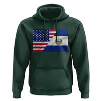 El Salvador American Flag Hoodie Salvadoran USA Pride Heritage Roots - Wonder Print Shop