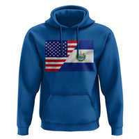 El Salvador American Flag Hoodie Salvadoran USA Pride Heritage Roots - Wonder Print Shop