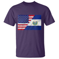 El Salvador American Flag T Shirt Salvadoran USA Pride Heritage Roots - Wonder Print Shop