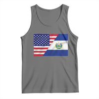 El Salvador American Flag Tank Top Salvadoran USA Pride Heritage Roots - Wonder Print Shop