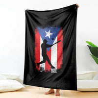 Puerto Rico Flag Baseball Throw Blanket Cool Distressed Jersey Gift Boricua Boys - Wonder Print Shop