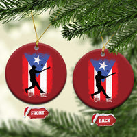 Puerto Rico Flag Baseball Christmas Ornament Cool Distressed Jersey Gift Boricua Boys - Wonder Print Shop