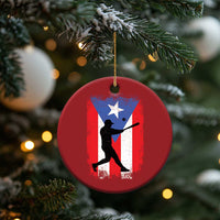 Puerto Rico Flag Baseball Christmas Ornament Cool Distressed Jersey Gift Boricua Boys - Wonder Print Shop