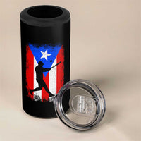 Puerto Rico Flag Baseball 4 in 1 Can Cooler Tumbler Cool Distressed Jersey Gift Boricua Boys - Wonder Print Shop