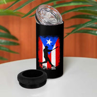 Puerto Rico Flag Baseball 4 in 1 Can Cooler Tumbler Cool Distressed Jersey Gift Boricua Boys - Wonder Print Shop