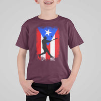 Puerto Rico Flag Baseball T Shirt For Kid Cool Distressed Jersey Gift Boricua Boys - Wonder Print Shop