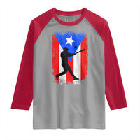 Puerto Rico Flag Baseball Raglan Shirt Cool Distressed Jersey Gift Boricua Boys - Wonder Print Shop