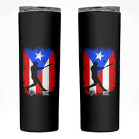 Puerto Rico Flag Baseball Skinny Tumbler Cool Distressed Jersey Gift Boricua Boys - Wonder Print Shop