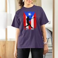 Puerto Rico Flag Baseball T Shirt For Women Cool Distressed Jersey Gift Boricua Boys - Wonder Print Shop