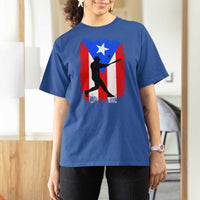 Puerto Rico Flag Baseball T Shirt For Women Cool Distressed Jersey Gift Boricua Boys - Wonder Print Shop