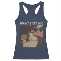 Cat Meme Racerback Tank Top Fun Fact I Dont Care Funny Saying Quote - Wonder Print Shop