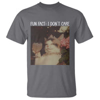 Cat Meme T Shirt Fun Fact I Dont Care Funny Saying Quote - Wonder Print Shop