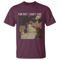 Cat Meme T Shirt Fun Fact I Dont Care Funny Saying Quote - Wonder Print Shop