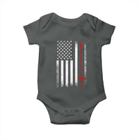 American Flag Rosary Catholic Cross Baby Onesie