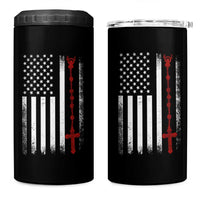 American Flag Rosary Catholic Cross 4 in 1 Can Cooler Tumbler