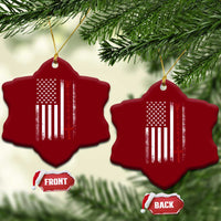 American Flag Rosary Catholic Cross Ceramic Ornament