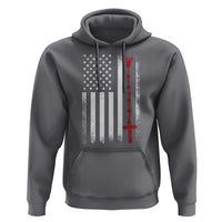 American Flag Rosary Catholic Cross Hoodie