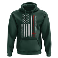 American Flag Rosary Catholic Cross Hoodie