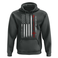 American Flag Rosary Catholic Cross Hoodie