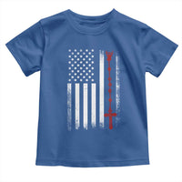 American Flag Rosary Catholic Cross Toddler T Shirt