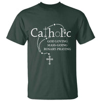 Catholic God Loving Mass Going Rosary Praying Faith T Shirt Jesus Eucharist Christianity