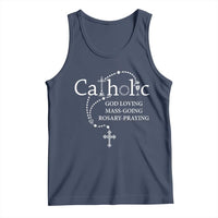 Catholic God Loving Mass Going Rosary Praying Faith Tank Top Jesus Eucharist Christianity