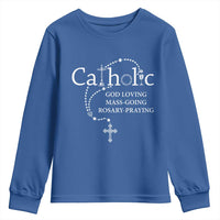 Catholic God Loving Mass Going Rosary Praying Faith Youth Sweatshirt Jesus Eucharist Christianity