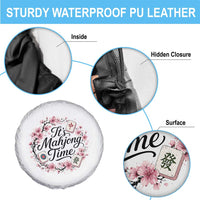 Mahjong Spare Tire Cover Floral Mah Jongg